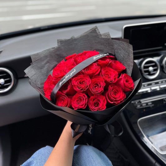 Black Love- 24 rose bouquet
