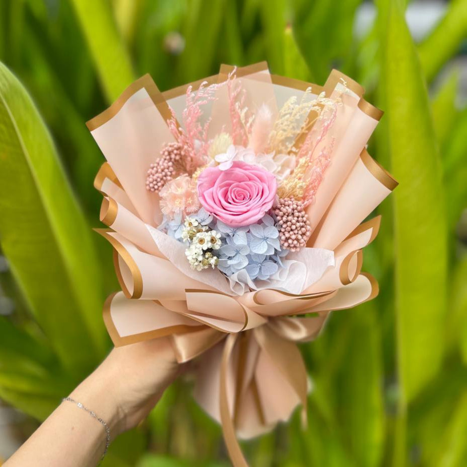 Preserved rose bouquet- 1 rose (Blush Pink)