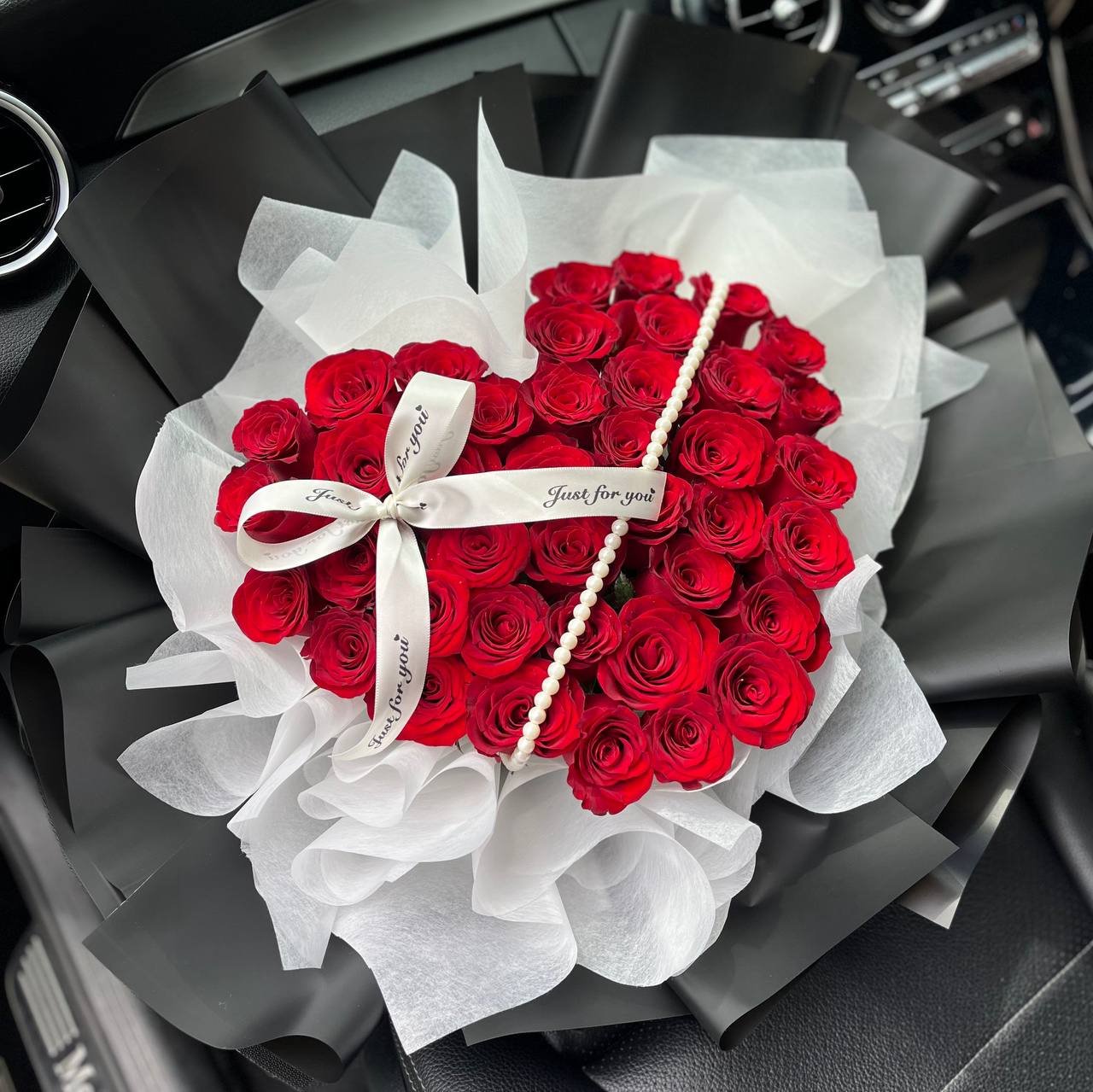 Eternal Love- Red Rose Heart-Shaped Bouquet